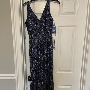 Blue Sequin Dress